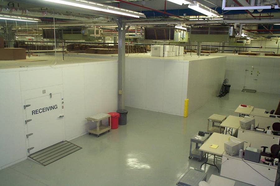 Commercial walk-in cooler installation